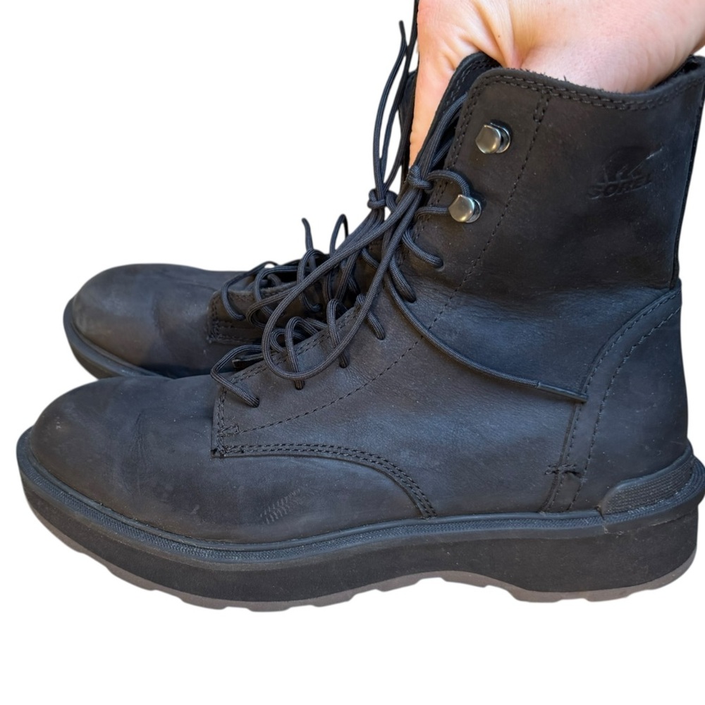 Sorel Hi-Line Platform Combat Boot Black‎ 10